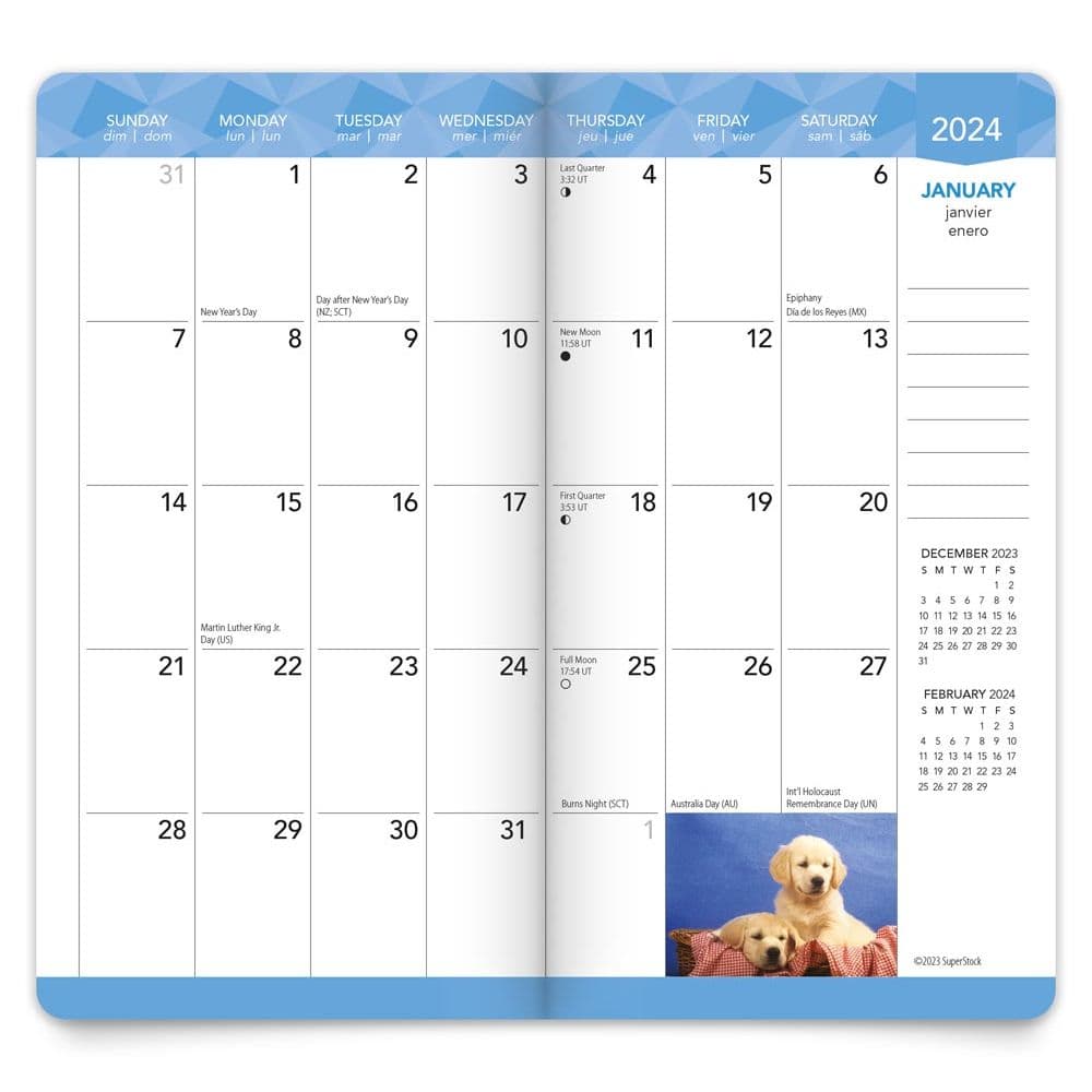 I Love Puppies 2 Year Pocket 2024 Planner Second Alternate Image width=&quot;1000&quot; height=&quot;1000&quot;