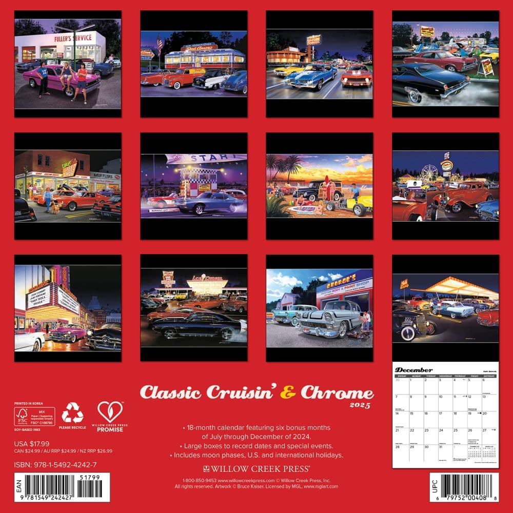 Classic Cruisin and Chrome 2025 Wall Calendar First Alternate Image width=&quot;1000&quot; height=&quot;1000&quot;