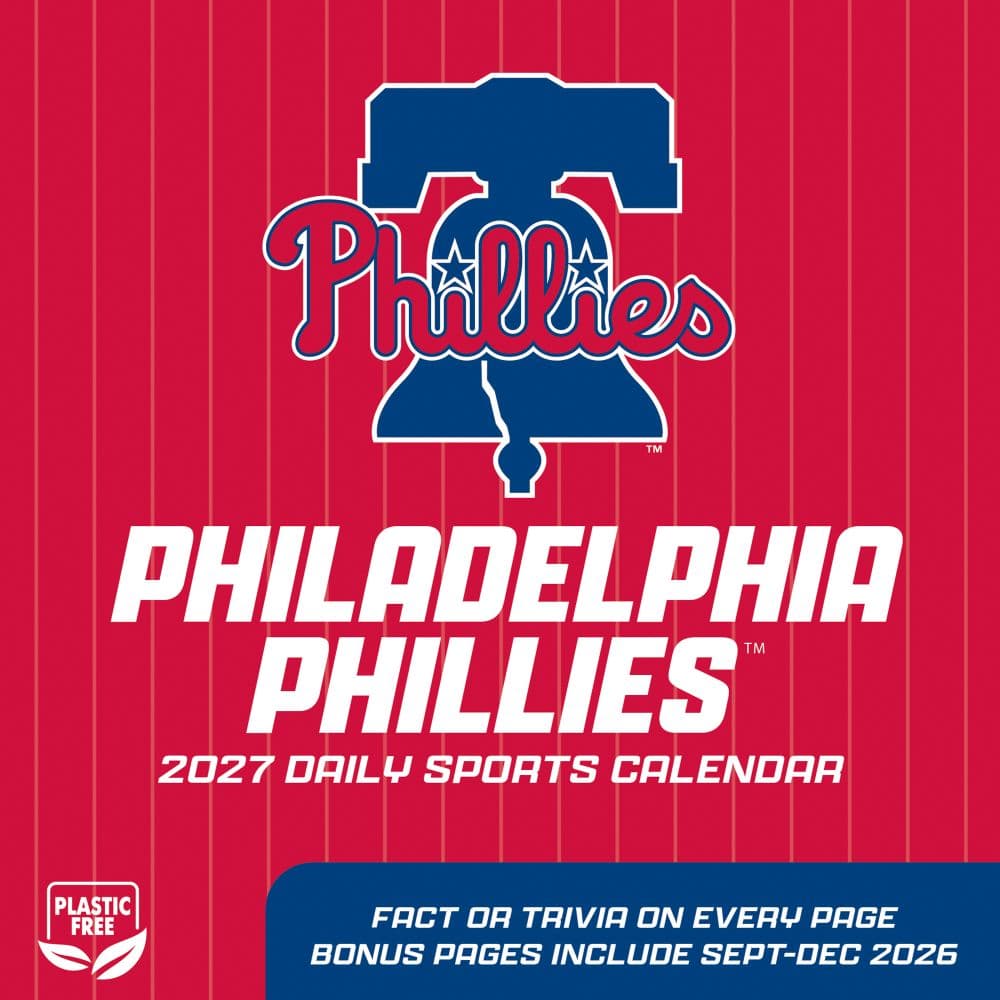 MLB Philadelphia Phillies 2027 Desk Calendar First Alternate Image