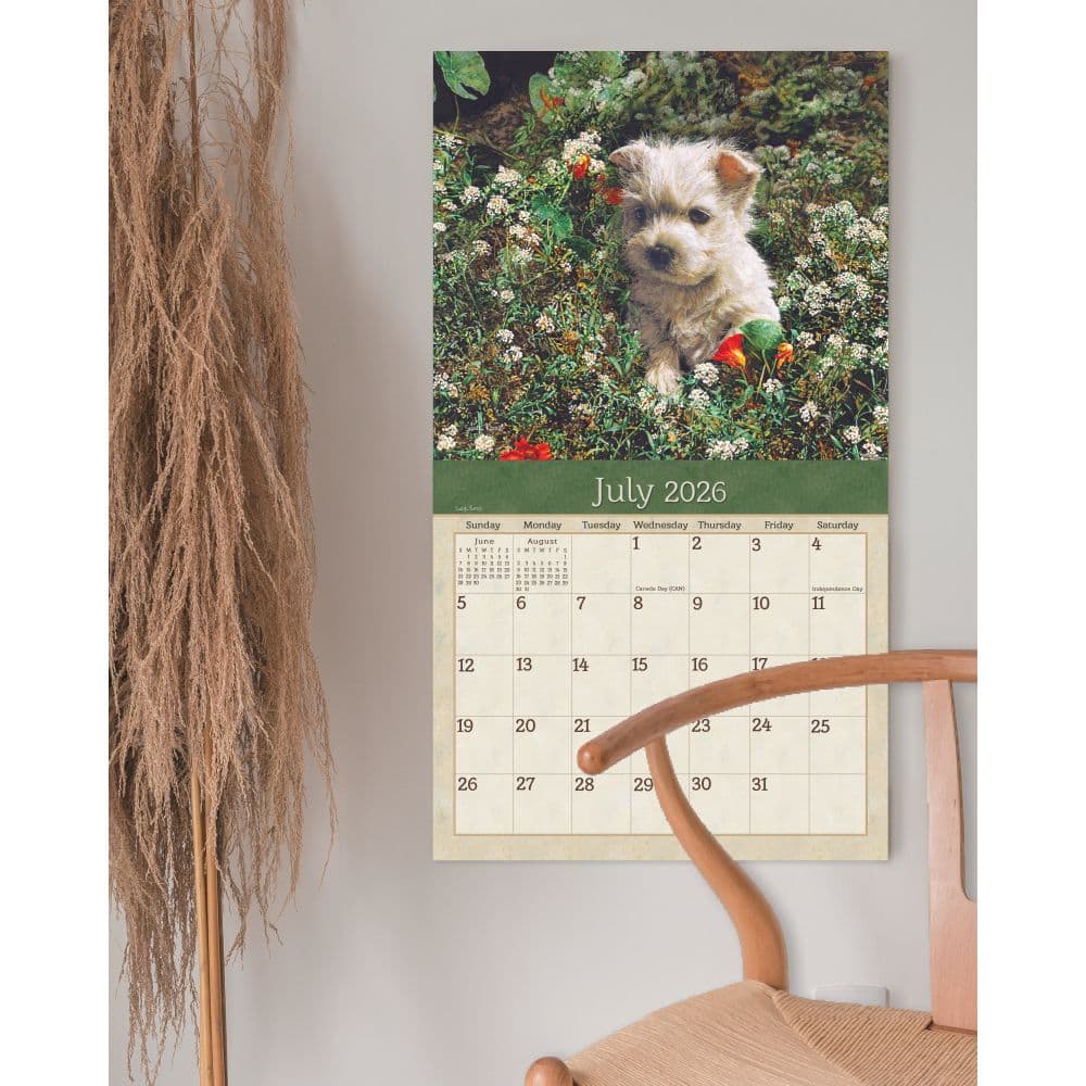Puppies by Sueellen Ross 2026 Wall Calendar Fourth Alternate Image