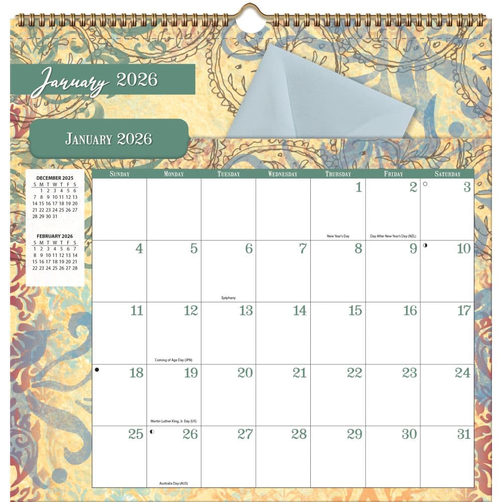 Bohemian File It 2026 Wall Calendar_ALT1