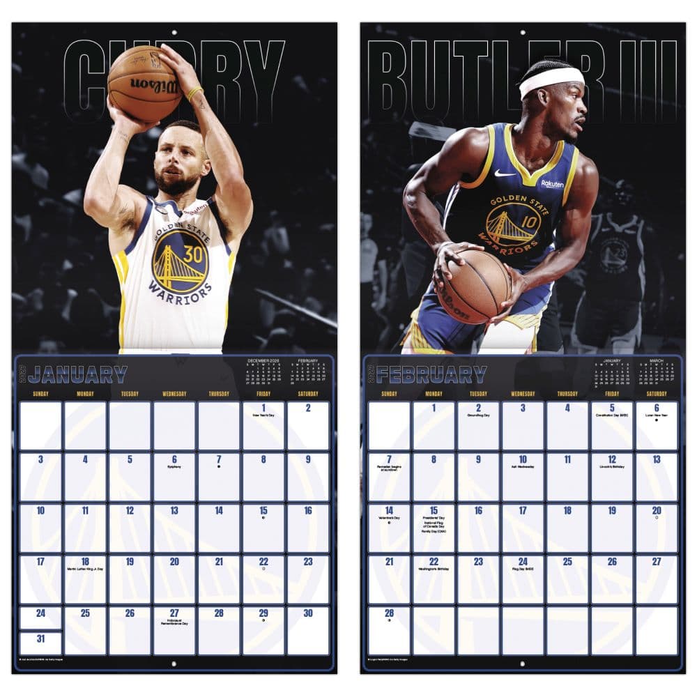 Golden State Warriors 2027 Wall Calendar Fifth Alternate Image