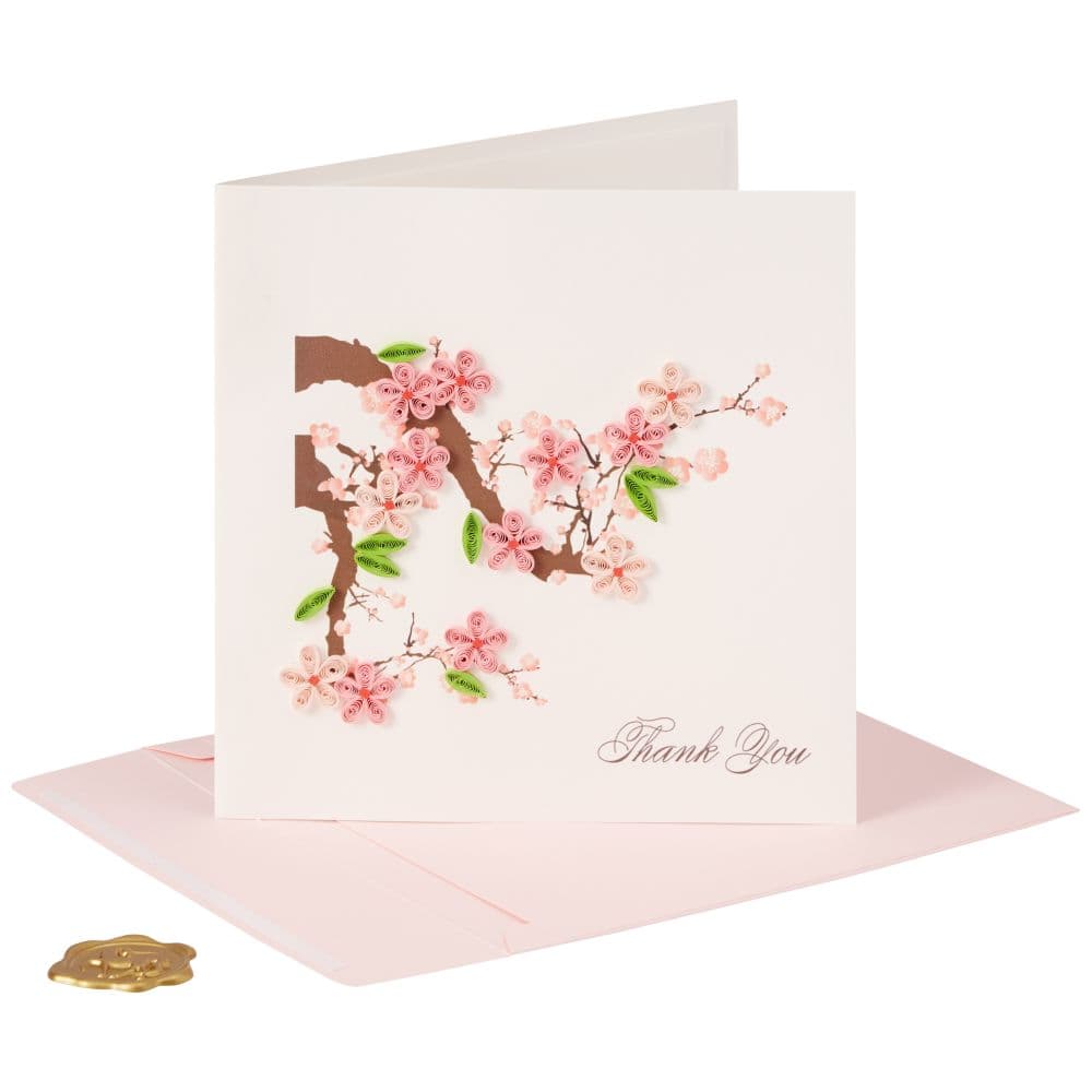 Cherry Blossom Quilling Thank You Card Seventh Alternate Image width=&quot;1000&quot; height=&quot;1000&quot;