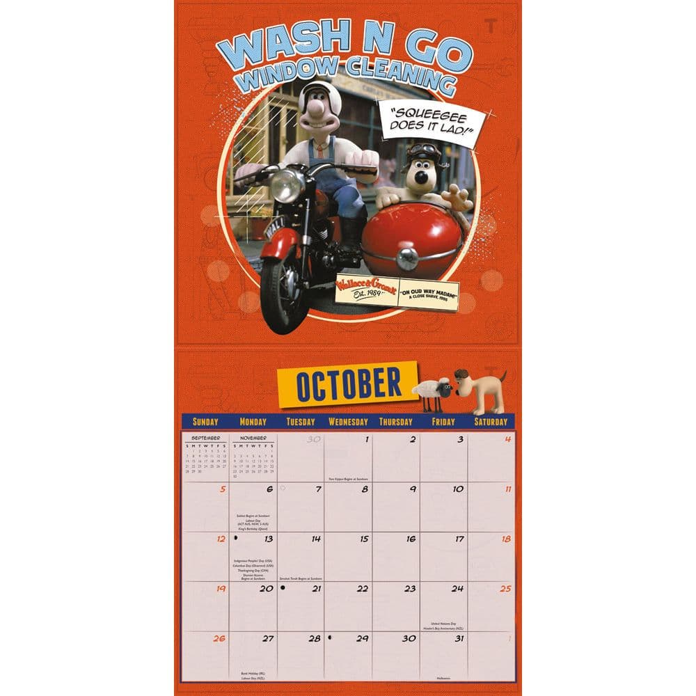 Wallace and Gromit 2025 Wall Calendar