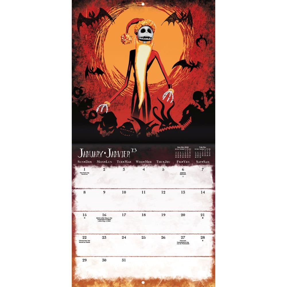 Nightmare Before Christmas 2023 Wall Calendar (French) - Calendars.com