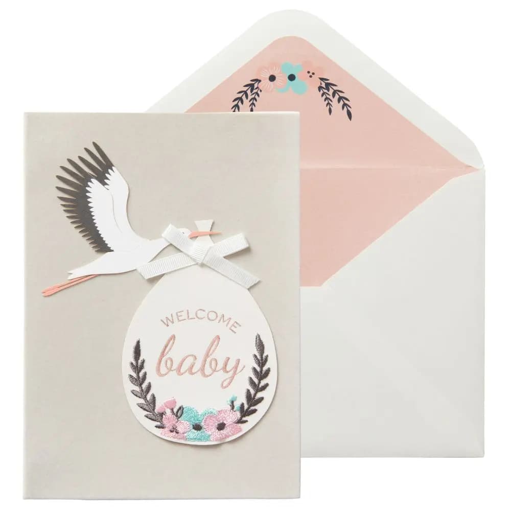 Stork and Bundle New Baby Card