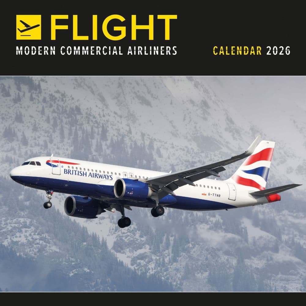 Flight Modern Commercial Airliners 2026 Wall Calendar Main Image