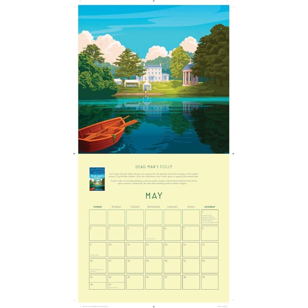 Agatha Christie Poirot 2027 Wall Calendar Third Alternate Image