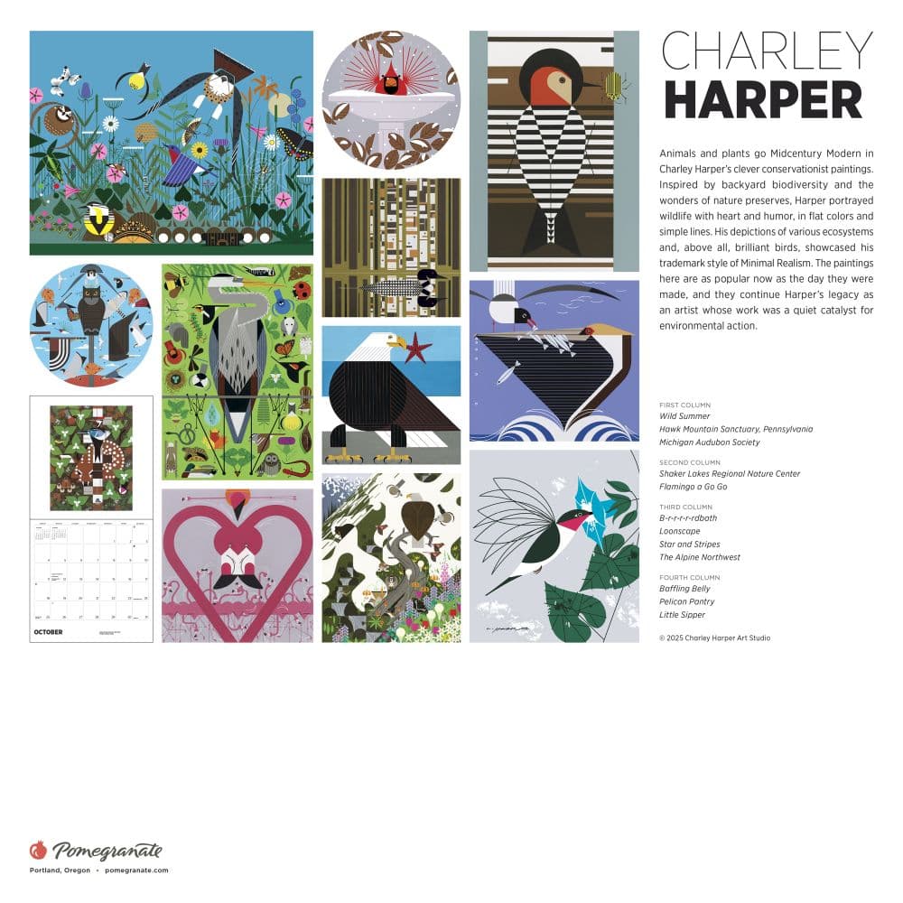Charley Harper 2026 Wall Calendar First Alternate Image
