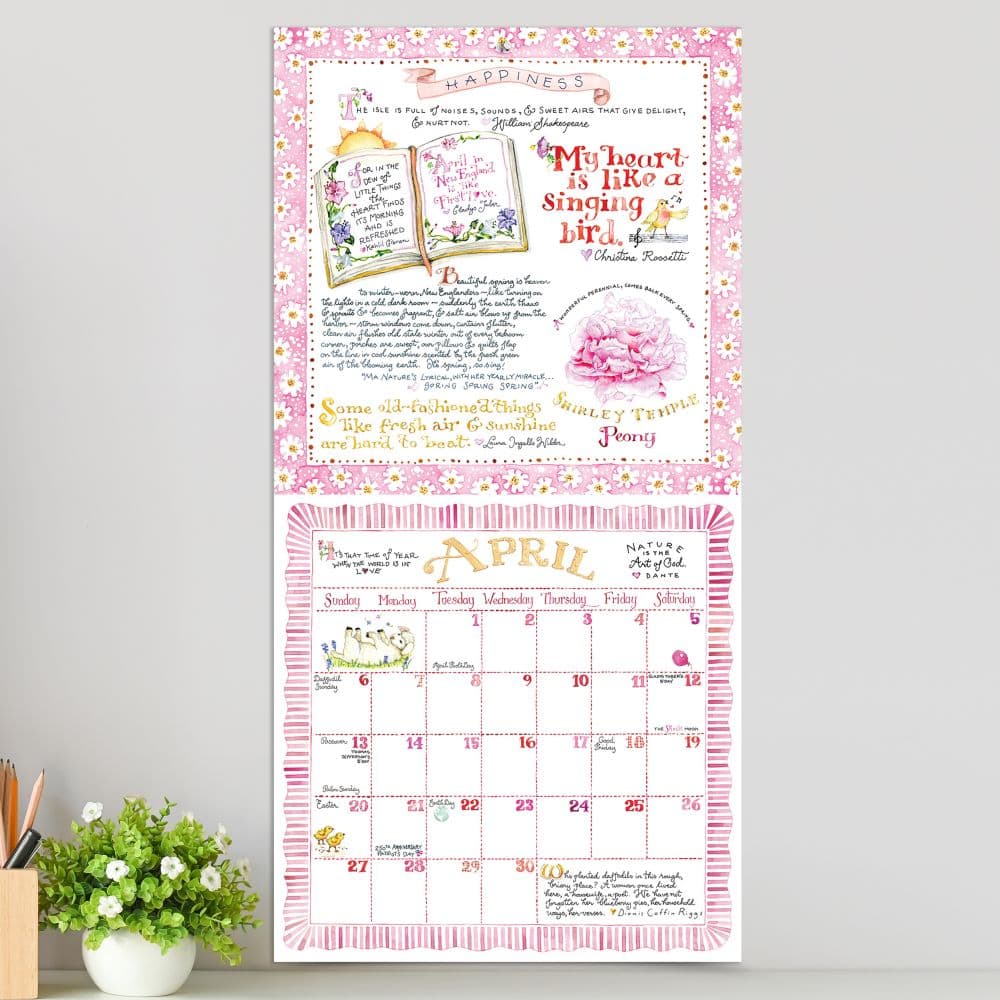 Branch Heart of the Home 2025 Wall Calendar April View