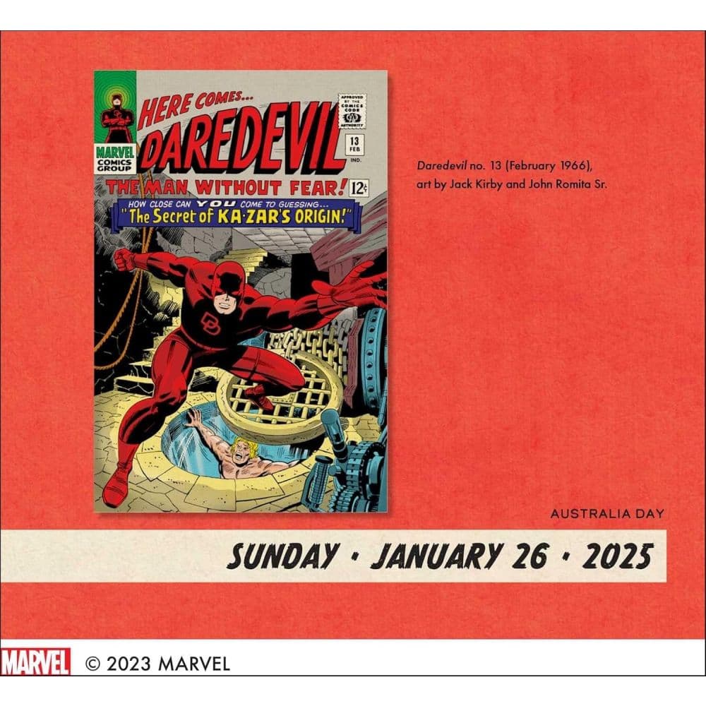 Marvel Stamps 2025 Desk Calendar Fourth Alternate Image