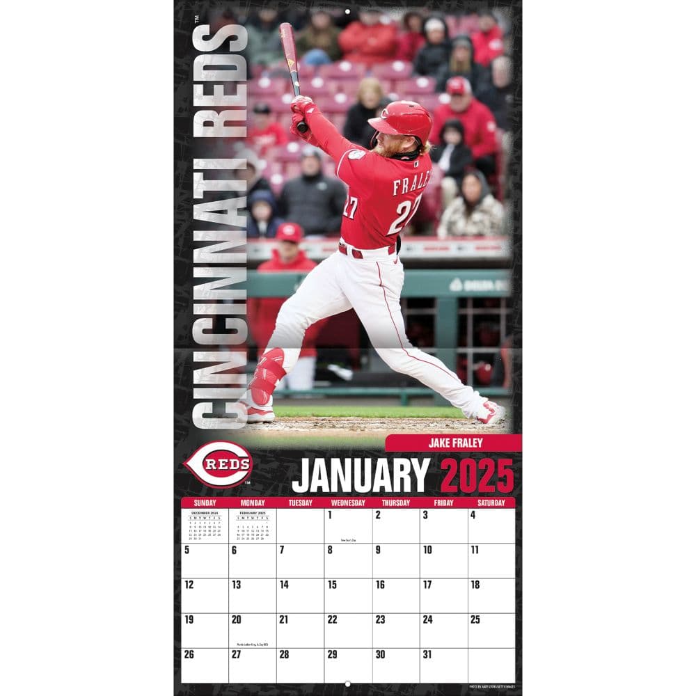 MLB Cincinnati Reds 2025 Wall Calendar Third Alternate Image