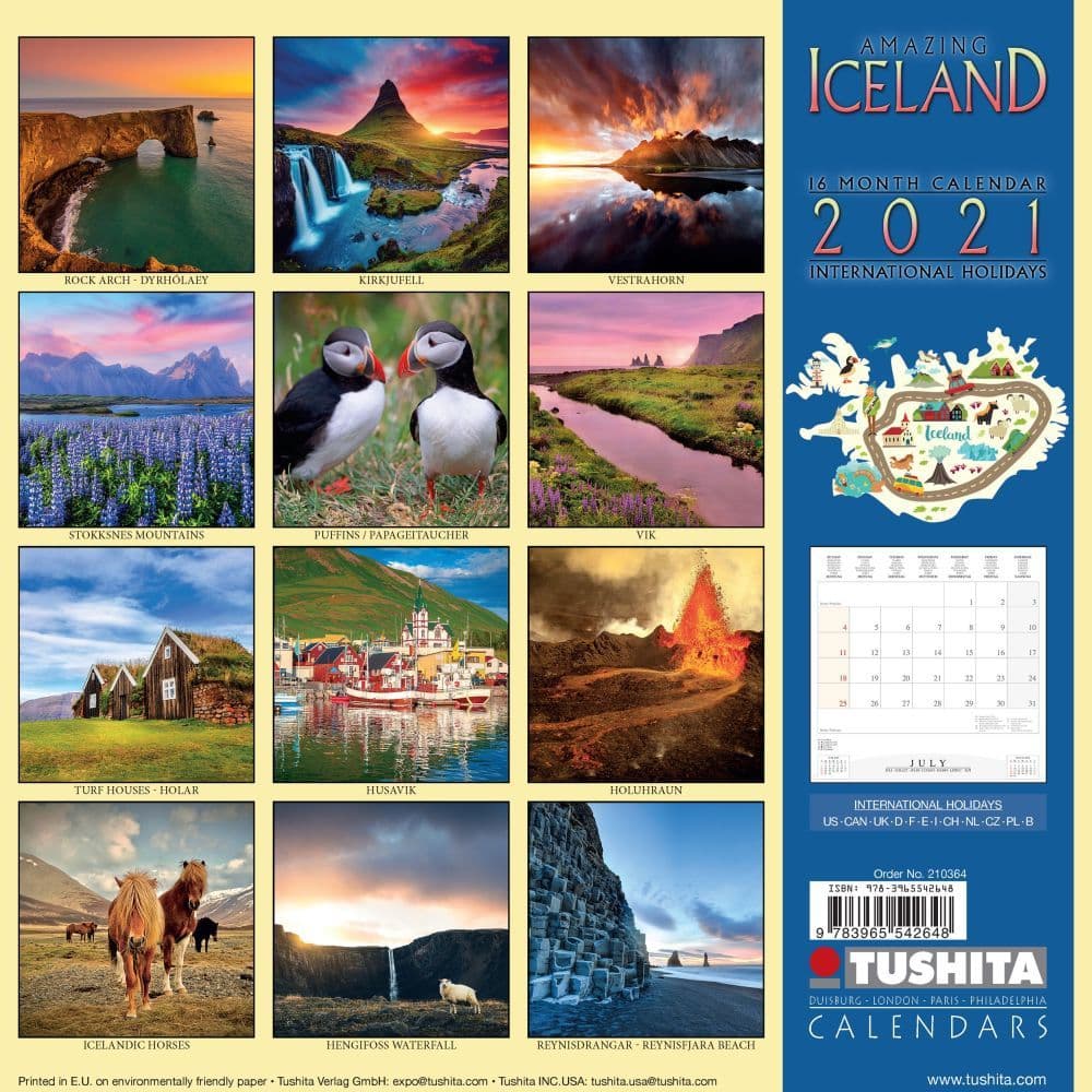 Iceland Amazing Wall Calendar