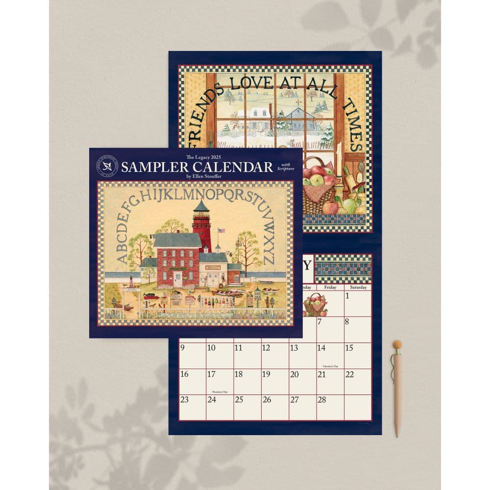 Sampler Stouffer 2025 Wall Calendar Third Alternate Image width=&quot;1000&quot; height=&quot;1000&quot;