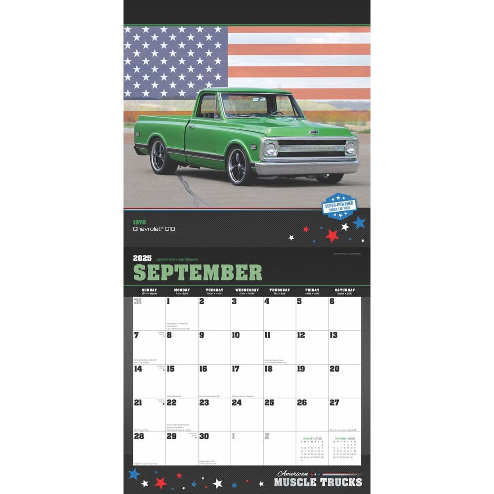 American Muscle Trucks 2025 Wall Calendar Third Alternate  Image width=&quot;1000&quot; height=&quot;1000&quot;