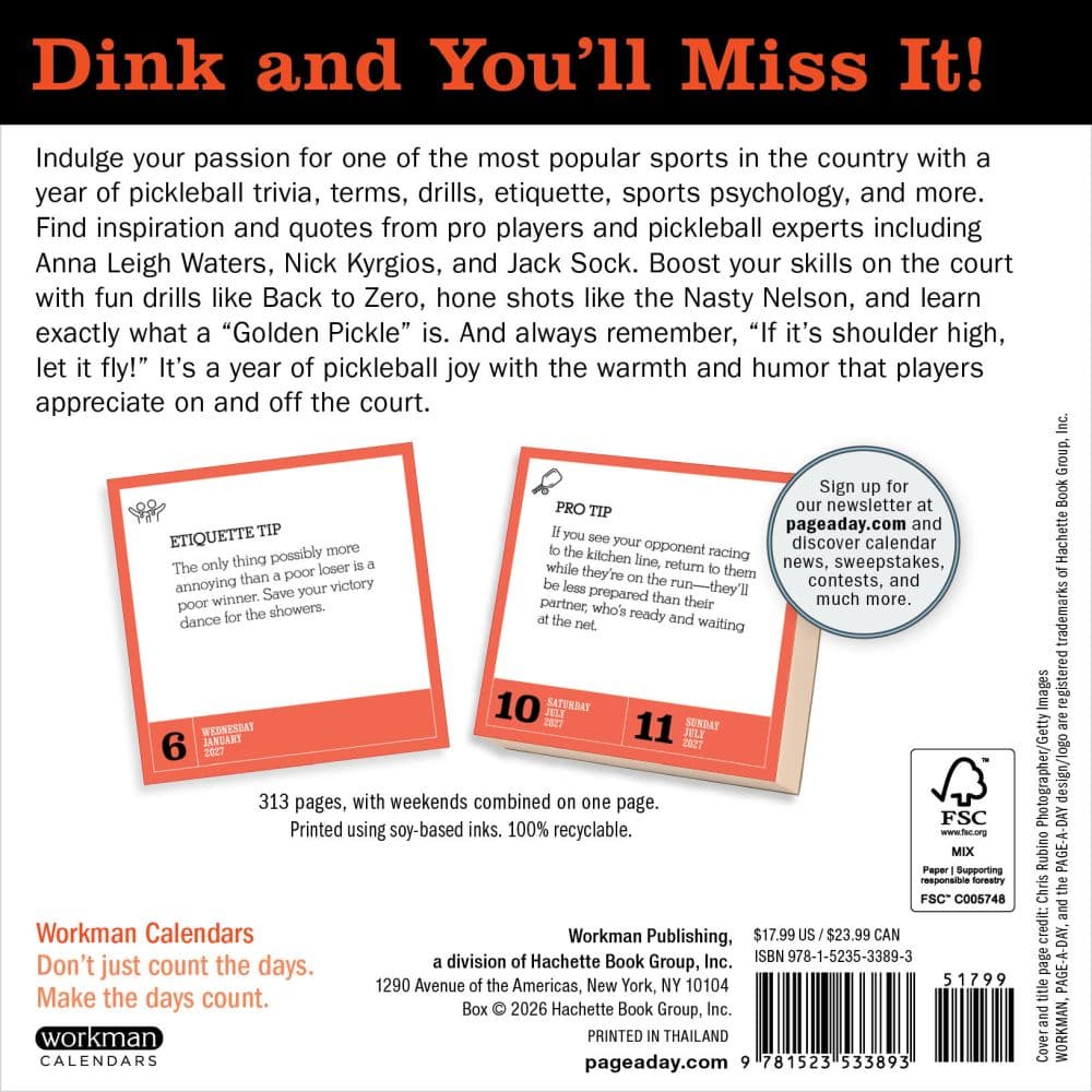 Pickleball Is Life 2027 Page-A-Day Desk Calendar First Alternate Image