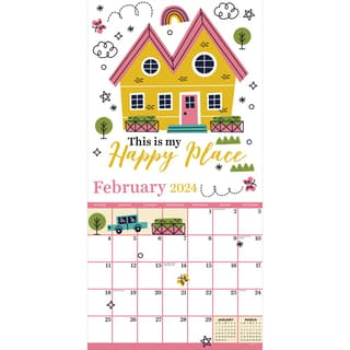 Calendrier Mural 2024 - 30 x 29 cm HOME SWEET HOME