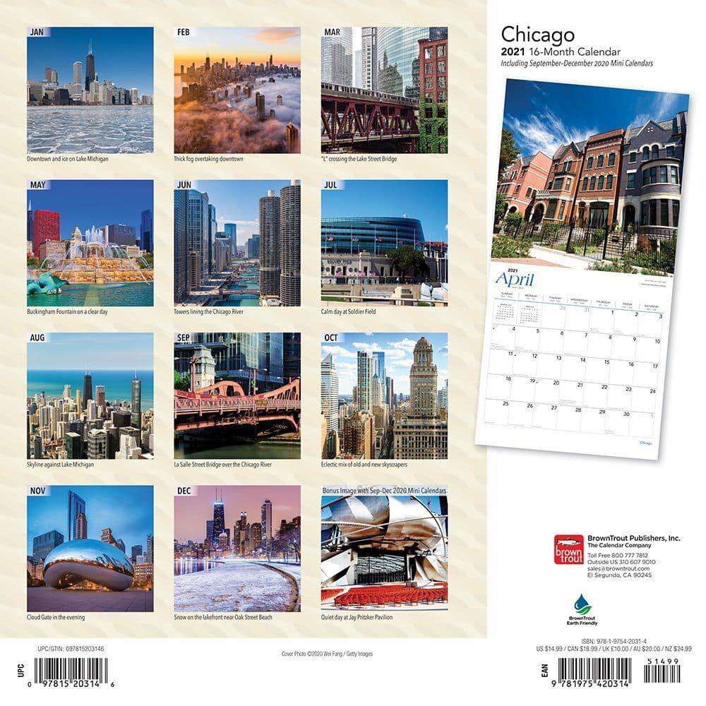 Chicago 2021 Wall Calendar Calendars Com