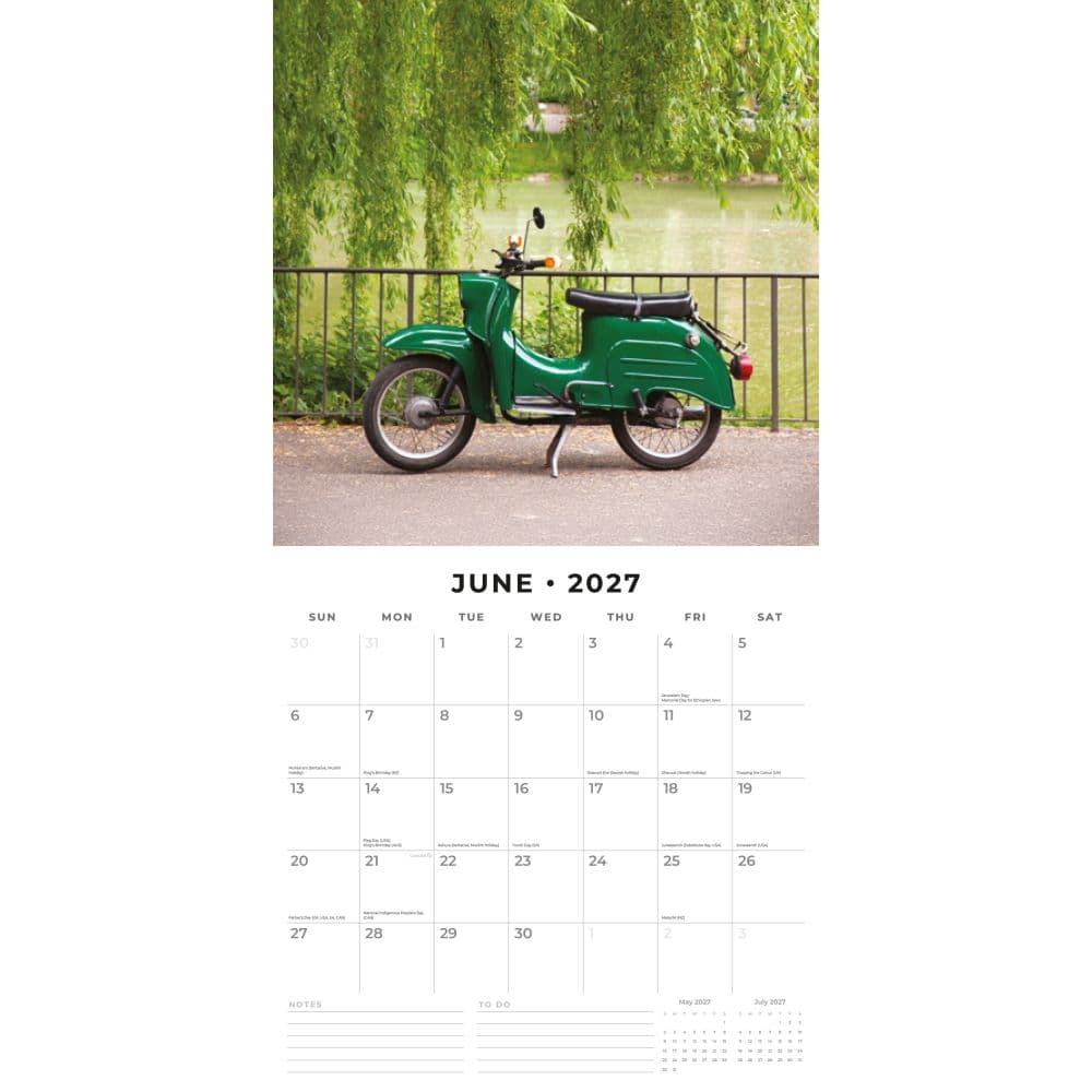 Scooters 2027 Wall Calendar Second Alternate Image