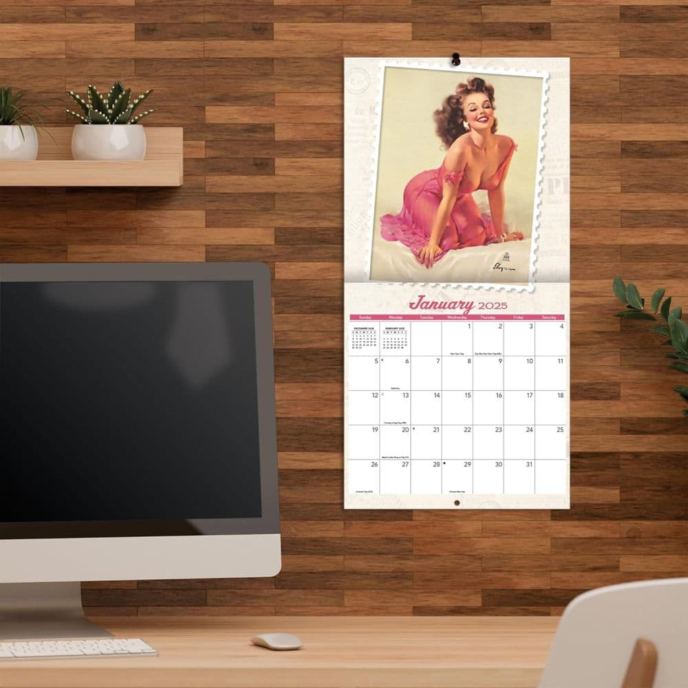 Pin Up 2025 Mini Wall Calendar Sixth Alternate Image