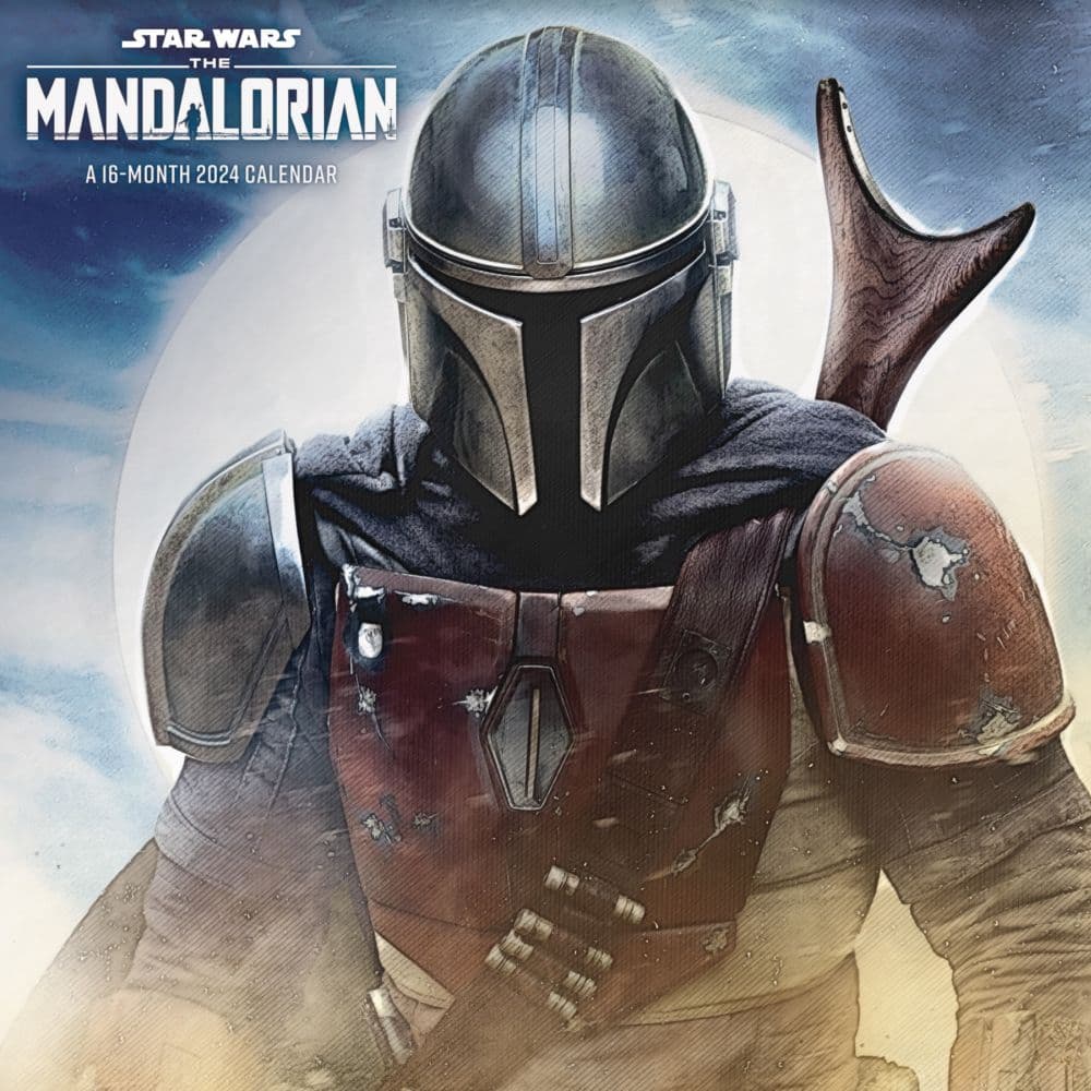 Star Wars Mandalorian Exclusive with Decal 2024 Wall Calendar