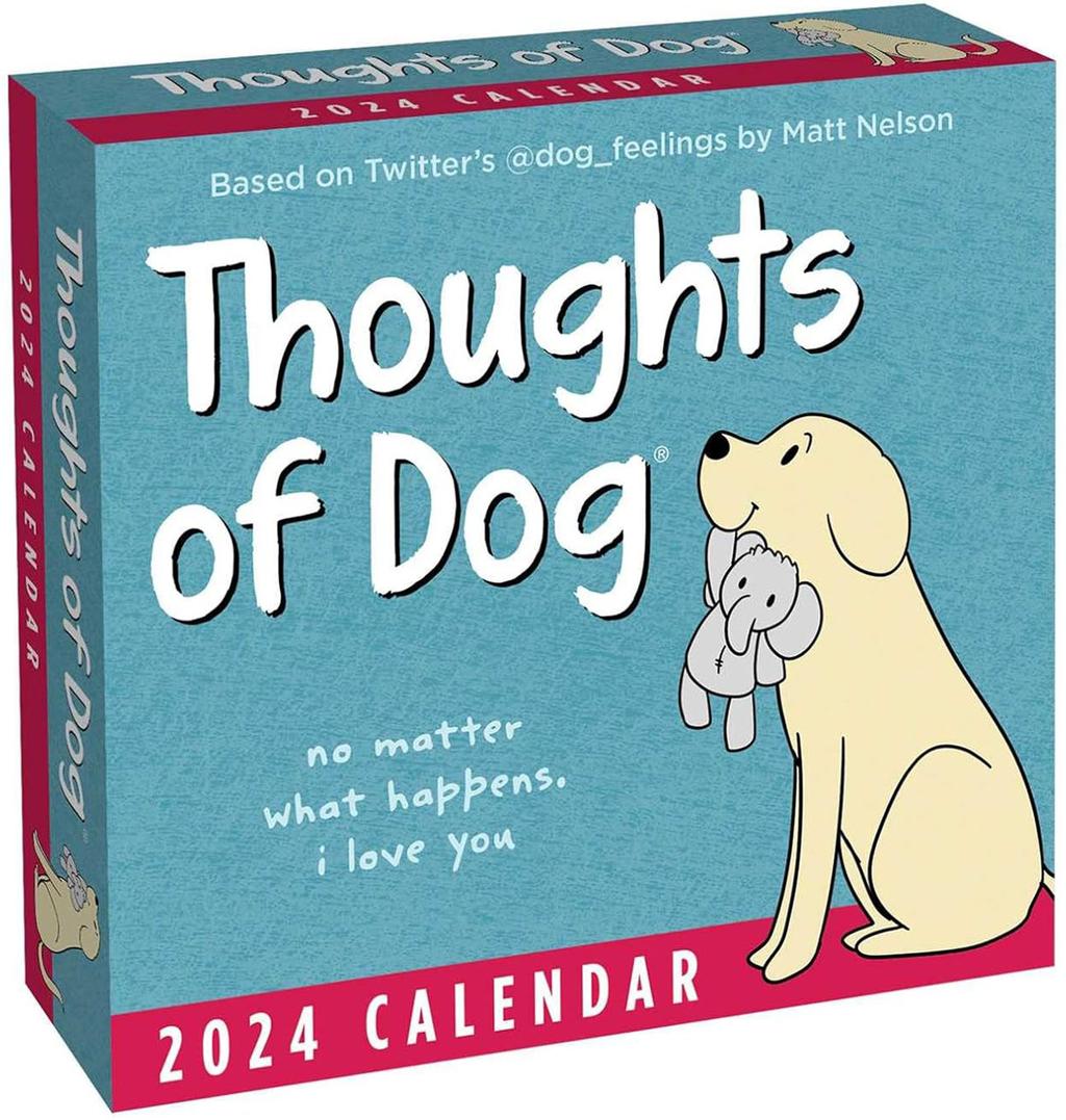 Thoughts of Dog 2024 Desk Calendar Front of Box