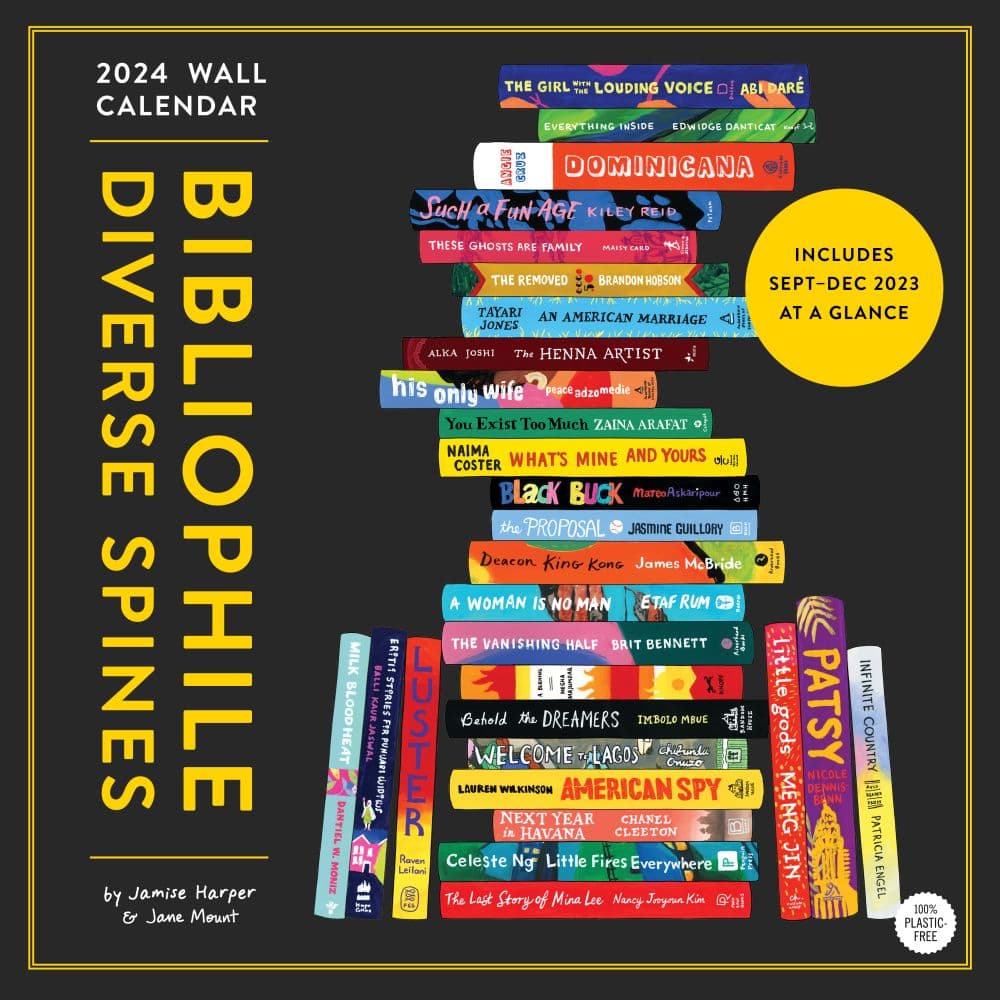 Bibliophile Diverse Spines 2024 Wall Calendar Main Image