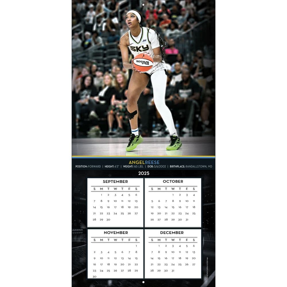 WNBA Chicago Angel Reese 2026 Wall Calendar Second Alternate Image