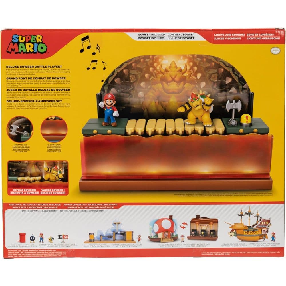 Super Mario Deluxe Bowser Battle Action Figure Playset First Alternate Image