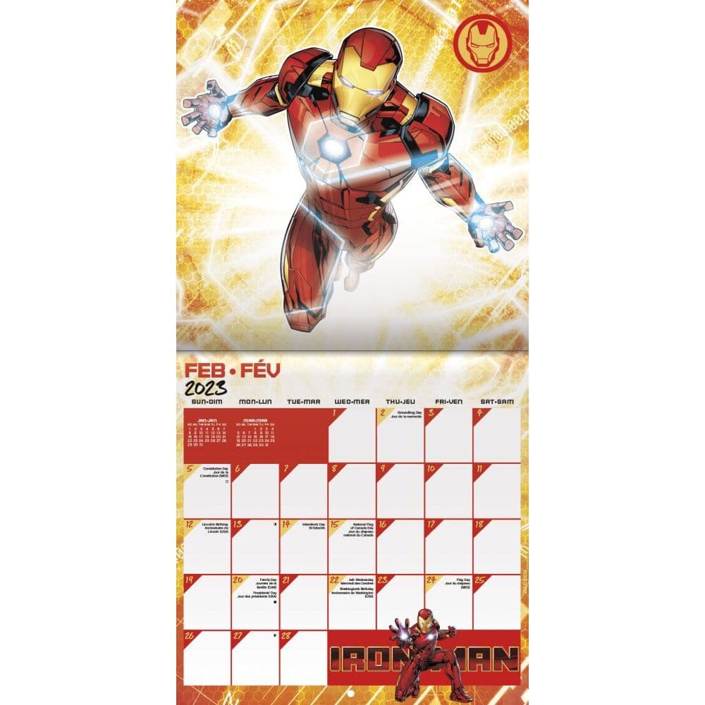 Marvel Avengers 2023 French Wall Cal - Calendars.com