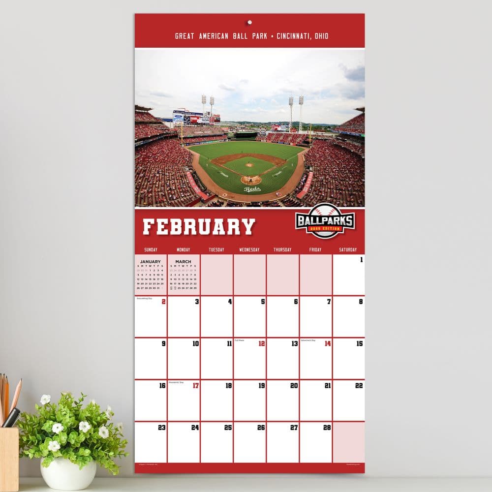 Ballparks 2025 Wall Calendar February