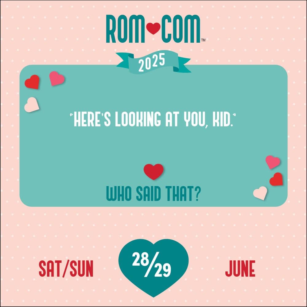 Rom Com Trivia 2025 Desk Calendar Third Alternate Image width=&quot;1000&quot; height=&quot;1000&quot;