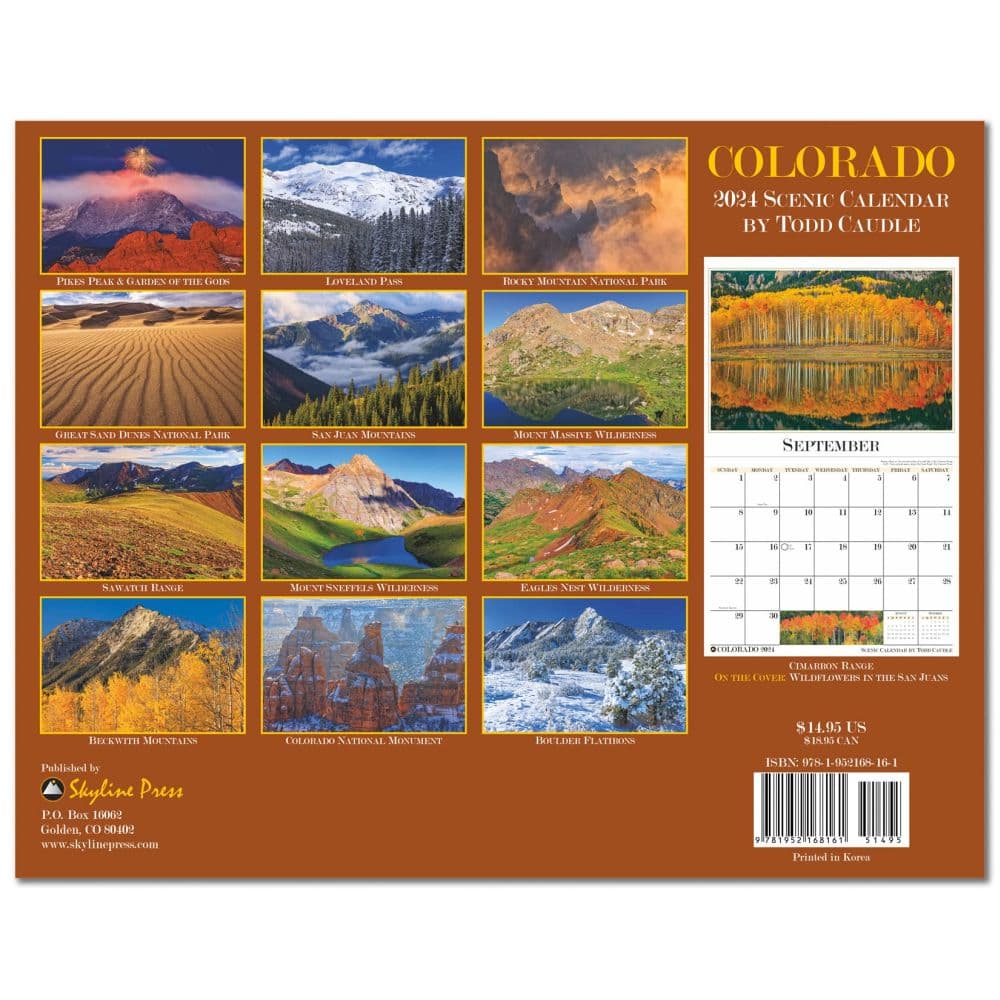Colorado Caudle 2024 Wall Calendar Alt1