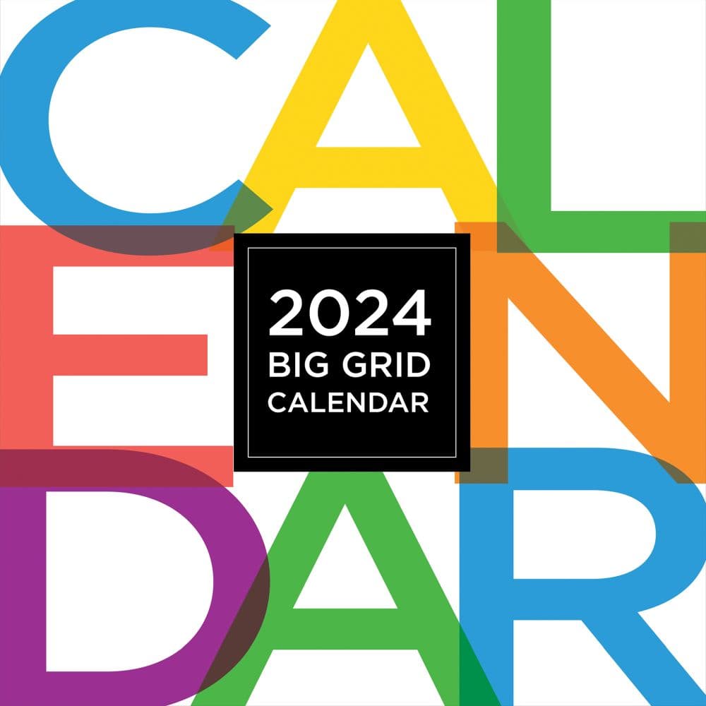 Big And Bright Grid 2024 Wall Calendar