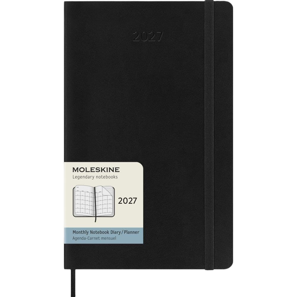 Moleskine Black Large Soft Cover 2027 Monthly Planner Main Product Image
