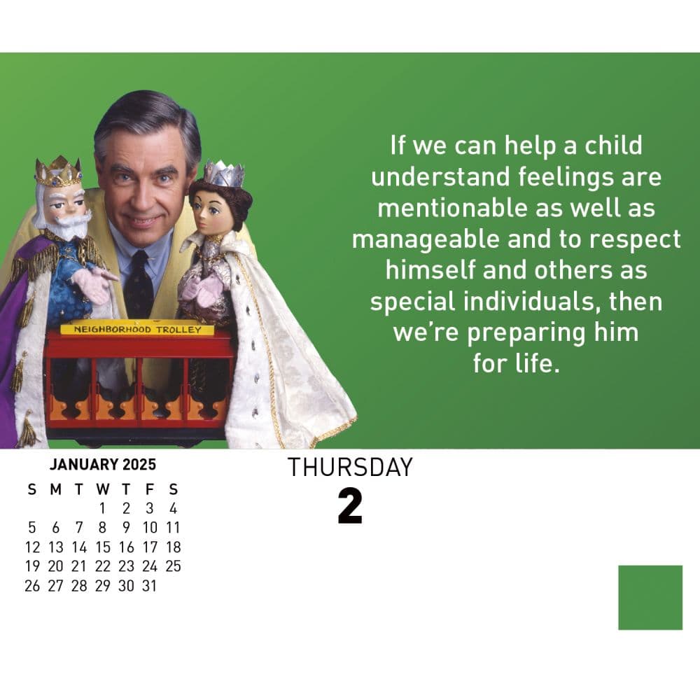 Mister Rogers 2025 Desk Calendar Third Alternate Image width="1000" height="1000"