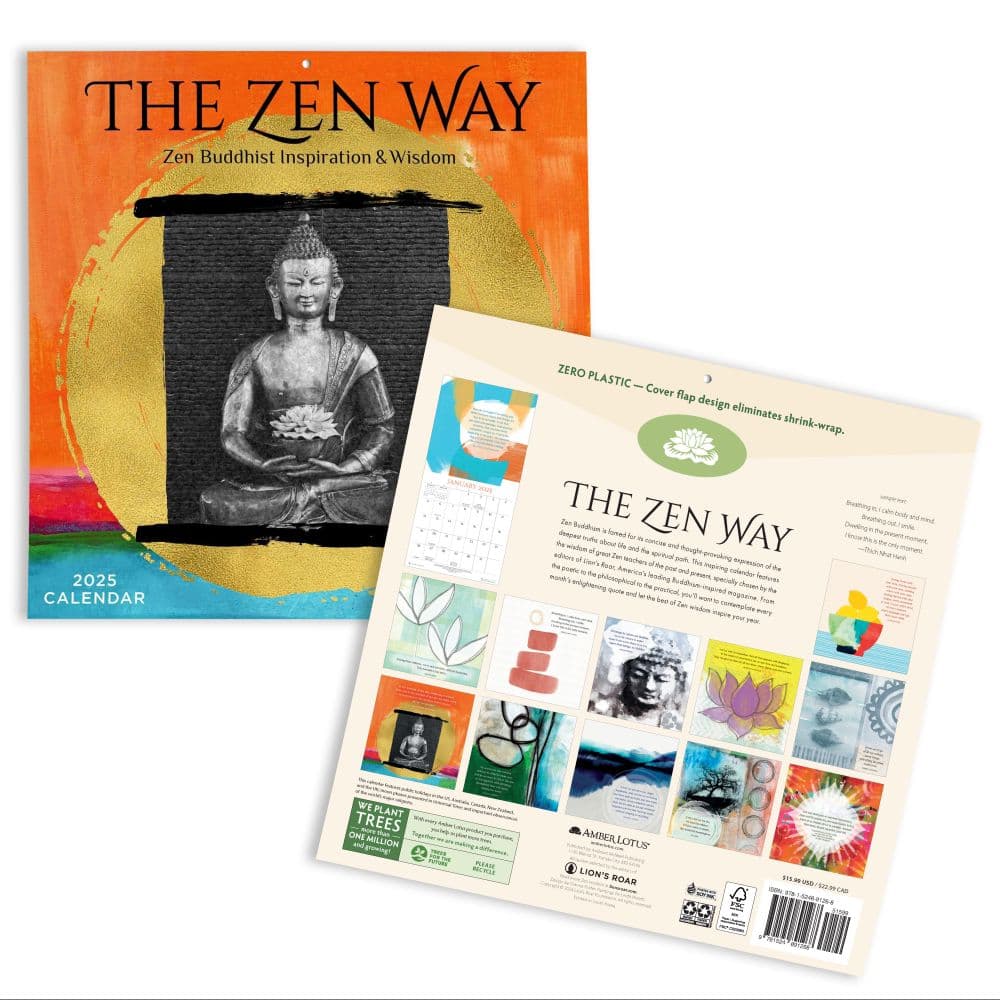 Zen Way Buddhist 2025 Wall Calendar First Alternate Image