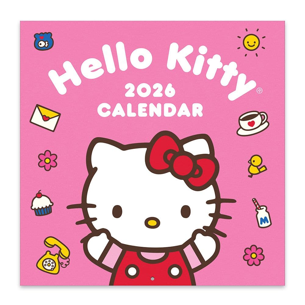 Hello Kitty Playful Pink 2026 Wall Calendar Main Image