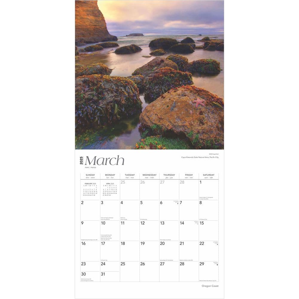 Oregon Coast 2025 Wall Calendar