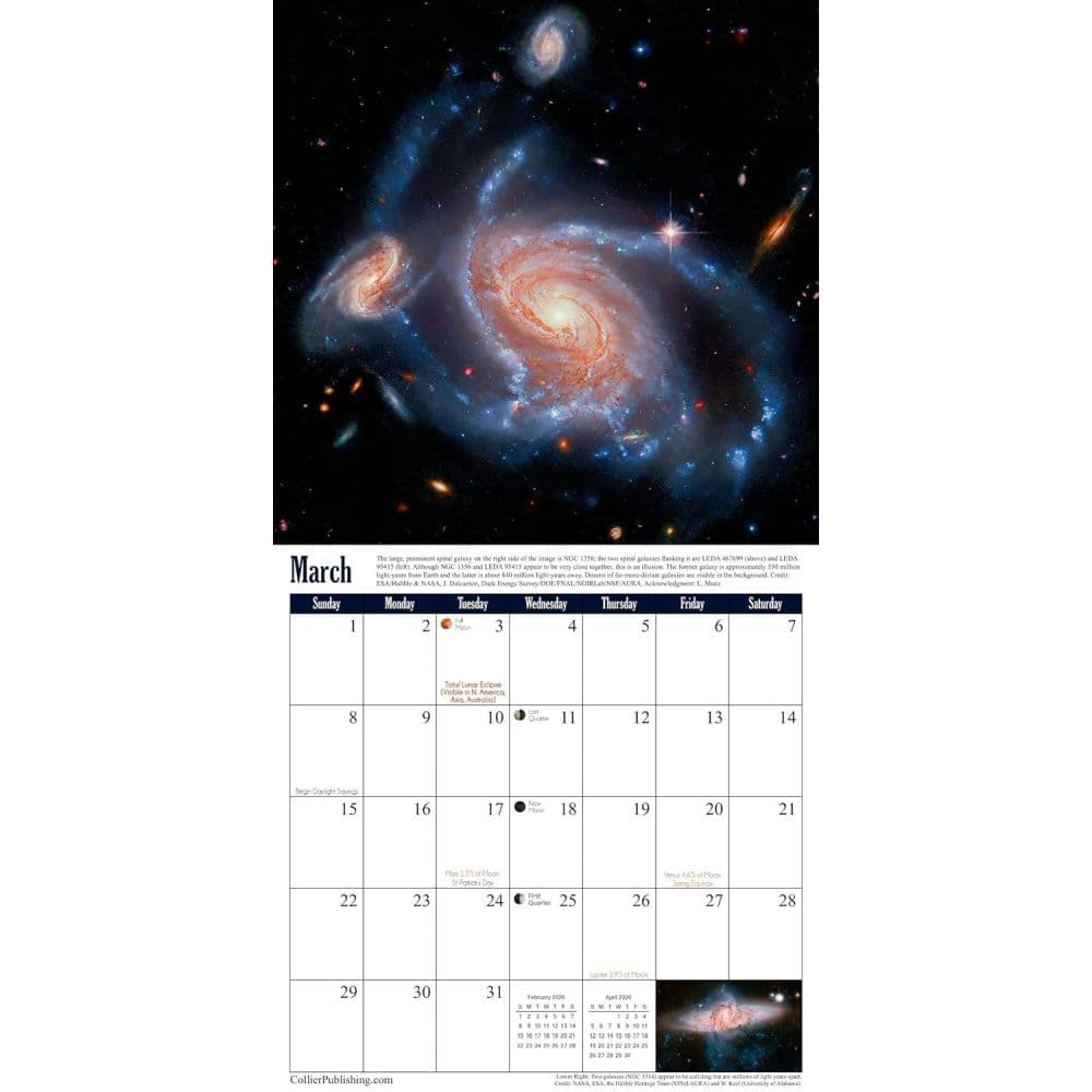 Universe Astronomy 2026 Wall Calendar Third Alternate Image