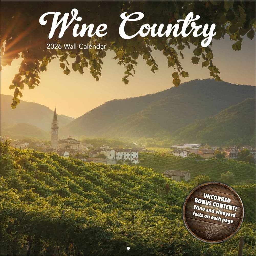image Wine Country Photo 2026 Wall Calendar Main Product Image