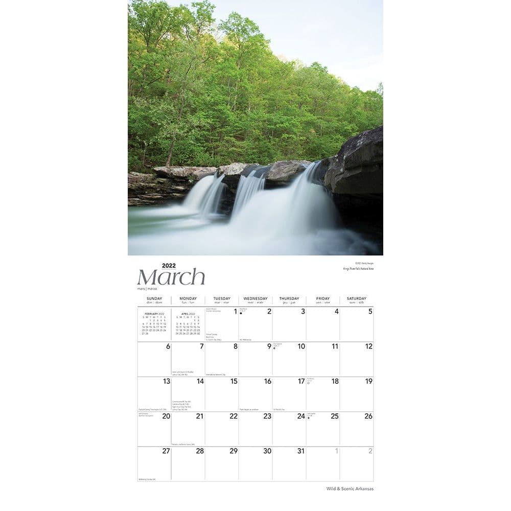 Uark 2022 Calendar Arkansas Wild And Scenic 2022 Wall Calendar - Calendars.com