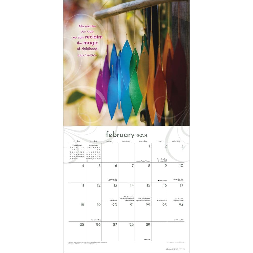 Mindful Living Year of 2024 Wall Calendar Second Alternate Image width=&quot;1000&quot; height=&quot;1000&quot;