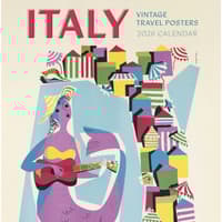 image Italy Vintage Travel Posters 2026 Wall Calendar Main Product Image