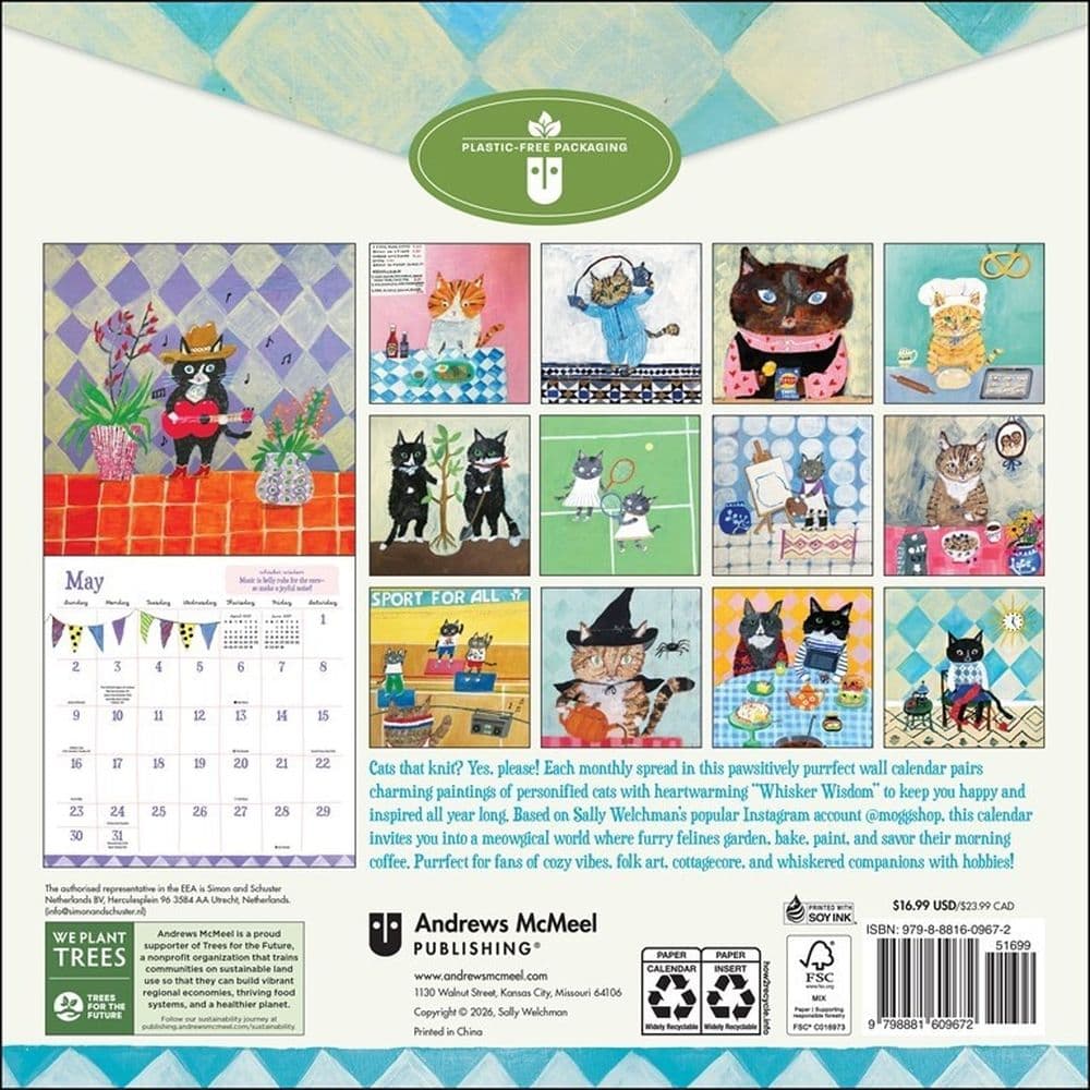 Everyday Purrsuits 2027 Wall Calendar by Sally Welchman First Alternate Image