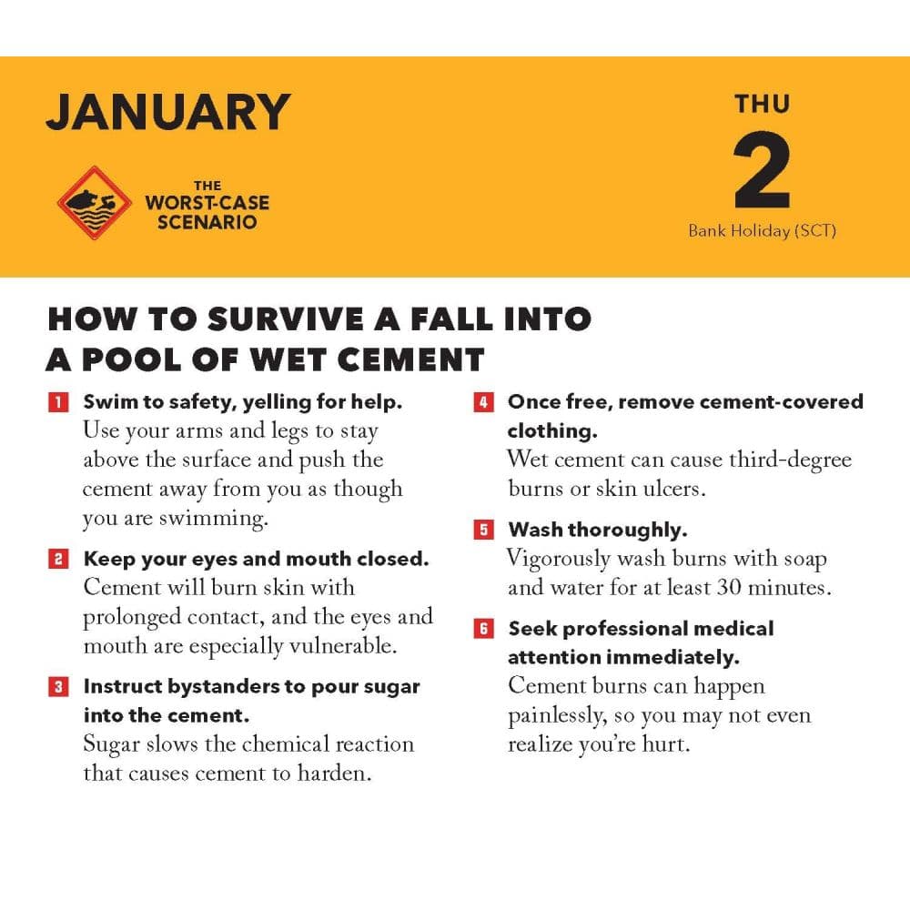 Worst Case Scenario Survival 2025 Desk Calendar Calendars com Worst Case Scenario Survival 2025 Desk Calendar Calendars com