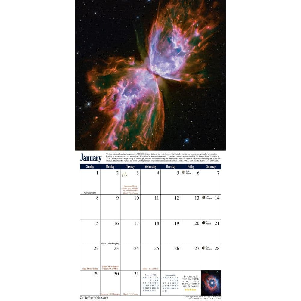 2023 Astronomy Calendar Universe Astronomy 2023 Wall Calendar - Calendars.com