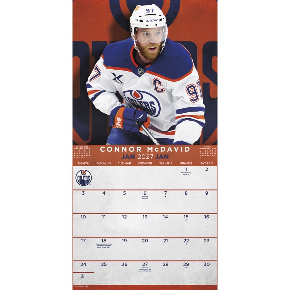 NHL Superstars -Bilingual French- 2027 Mini Wall Calendar Second Alternate Image