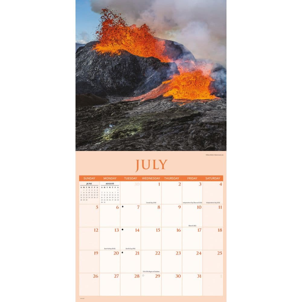 Volcanoes 2026 Wall Calendar Third Alternate Image