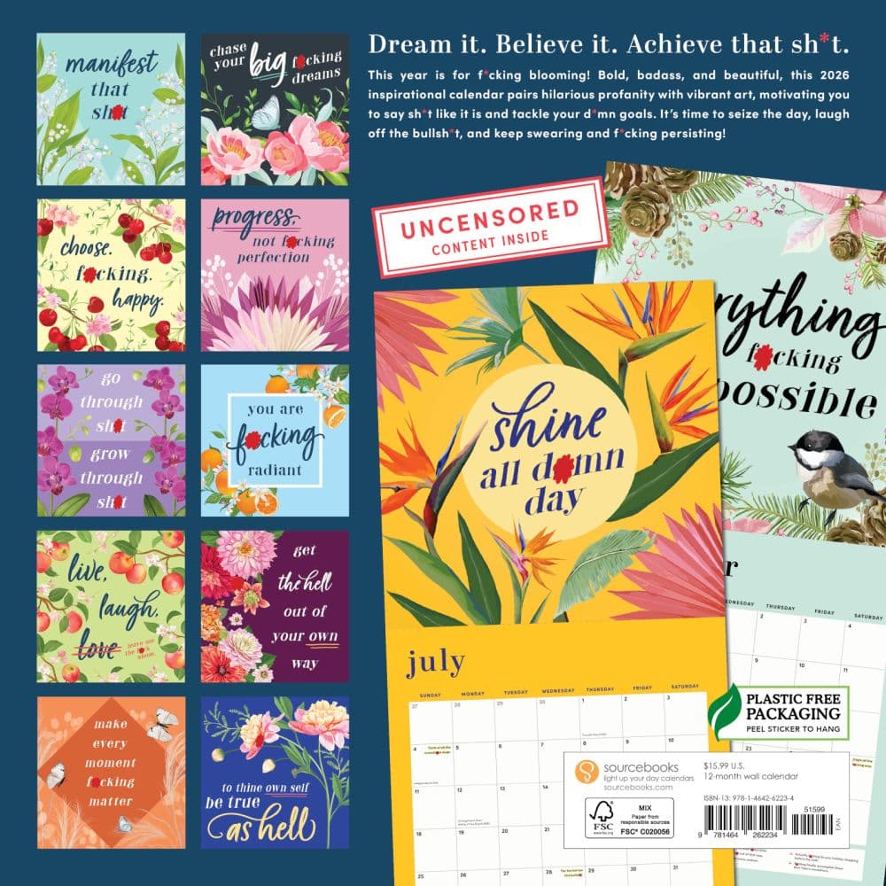 She Believed So She F*cking Did 2027 Wall Calendar First Alternate Image